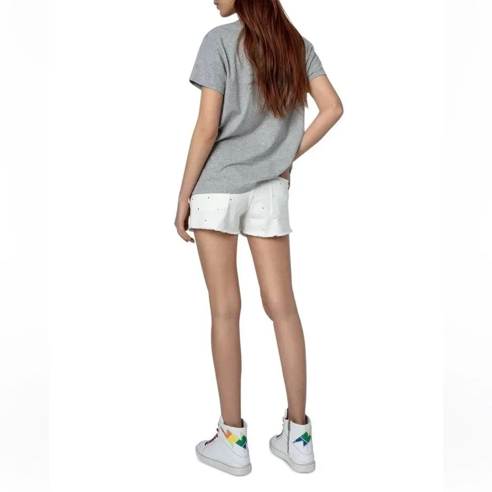 New Zadig &‎ Voltaire Womens High Flash Pride Lightning Bolt Sneakers $498